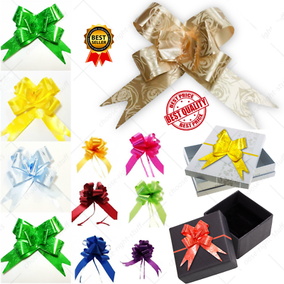 100 Large Bow Pull Ribbon Flower for wedding car gift wrap party