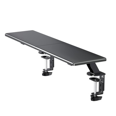 Clamp-on 32 Inch Dual Monitor Desk Mount Riser Shelf Computer Stands for 2 Mo...