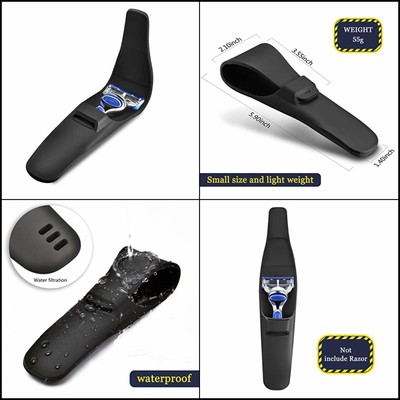 Razor Case for Travel Silicone Safety Waterproof Soft Shaver Case Carrying Bag
