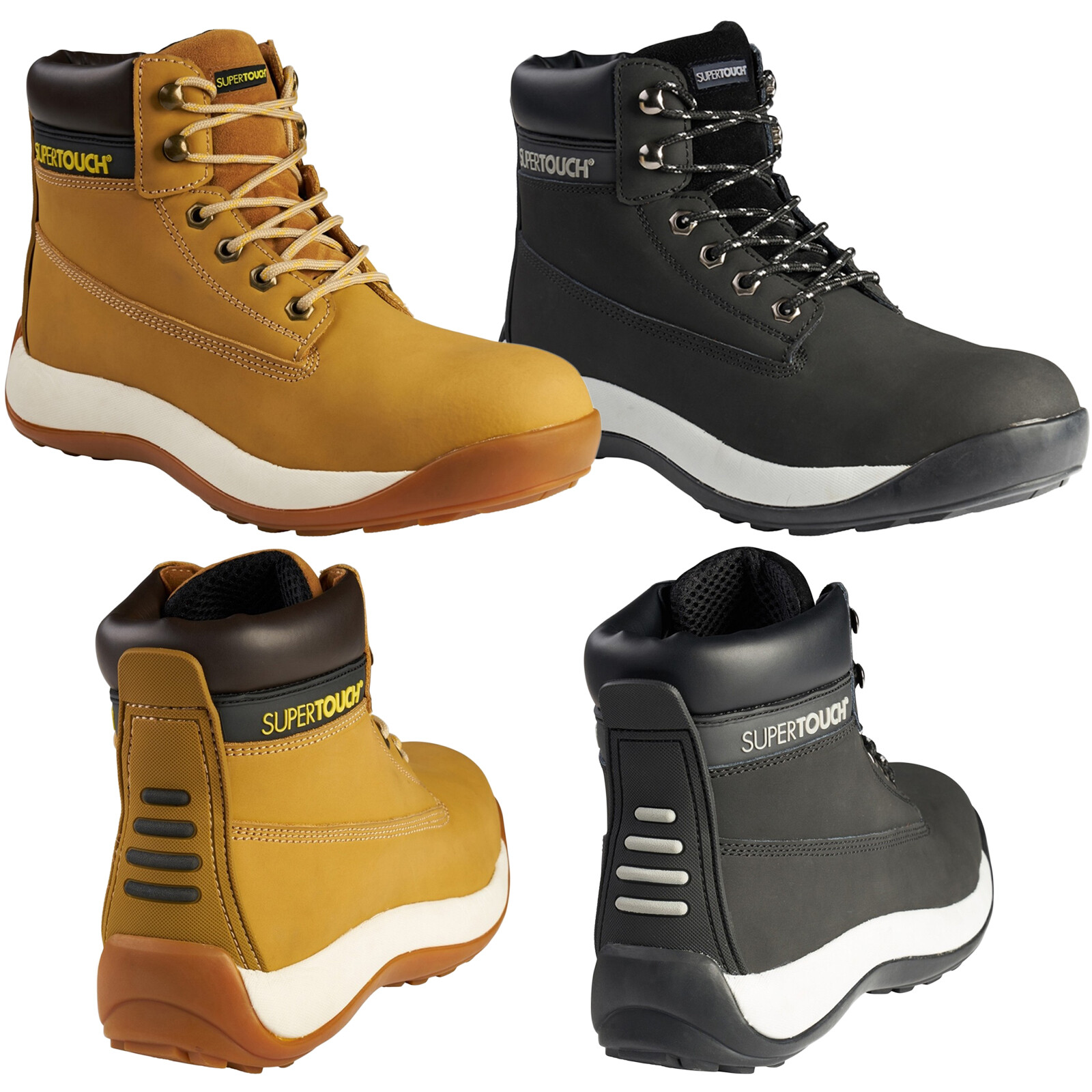 steel toe cap boots with memory foam