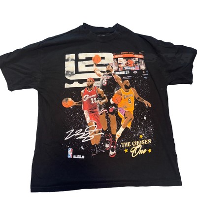 Lebron James Scoring Title T-Shirt By Sergio Calabasas XL Black Front & Back Hit