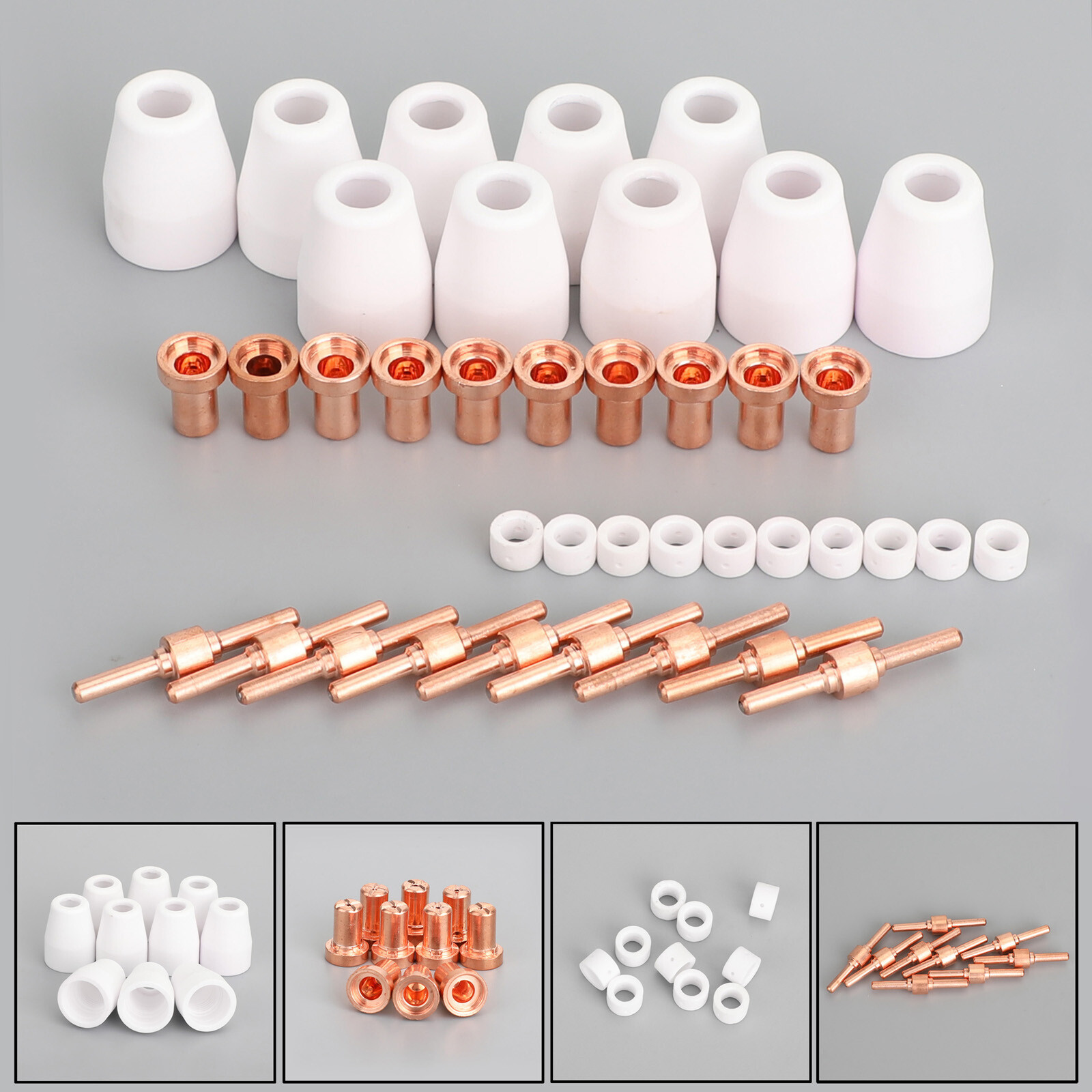 40-Pack Plasma Cutter Electrodes - Model 220669, Fits 45 Series Torch Consumables