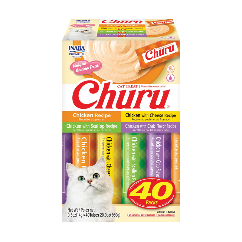 Churu Creamy, Lickable Wet Cat Treats, 0.5 Oz Oz, 40 Tubes