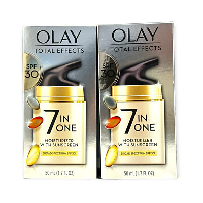 Olay Total Effects 7 In One Moisturizer with Sunscreen SPF 30 1.7oz LOT OF 2