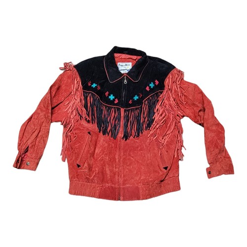 Vintage Red Suede JC Penney Pioneer Wear 70s 80s Fringe