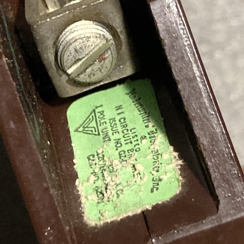 Wadsworth A120NI 20A 1P Type A Metal  FOOT Breaker A120N A120 “20” On Face