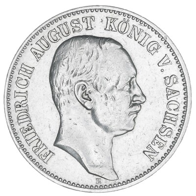 Sachsen 2 Mark 1907 E Silber Friedrich August - Jäger 134