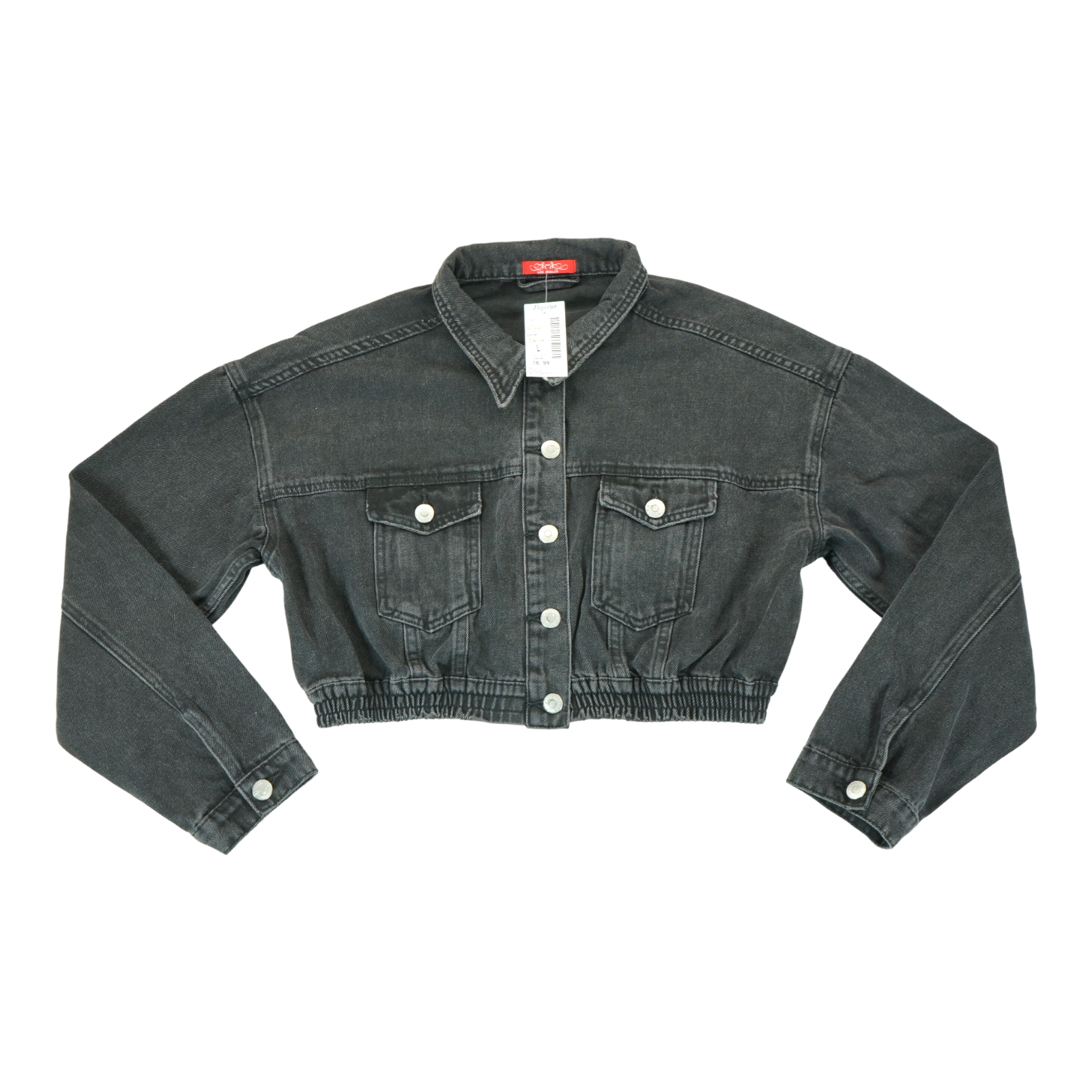 HH Jeans Los Angeles Mon Denim Cropped Jacket Washed Black
