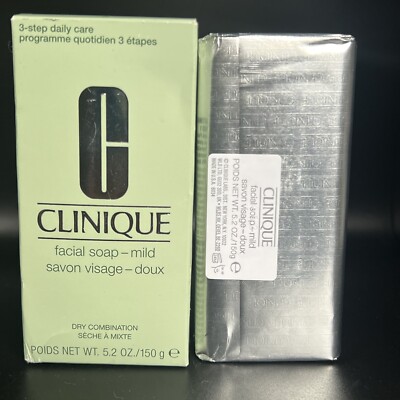 Clinique Facial Soap - Type 2 Dry Combination ~ 5.2oz/150g Full Size NIB Sealed