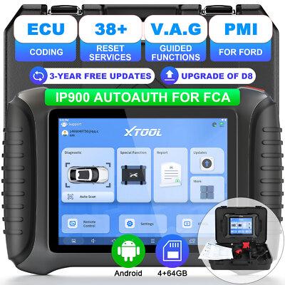 2024 NEWEST XTOOL IP900 AutoAuth Scanner Auto Diagnostic Scan E.CU Coding Tool