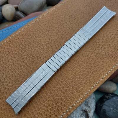 1960s Gruen Commander Stainless Steel Baldwin nos Vintage Watch Band 