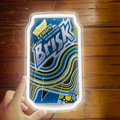 Brisk Lemon Soda Iced Tea Neon Sign Light Pub Bar Club Party Wall Decor 12x7'' K1