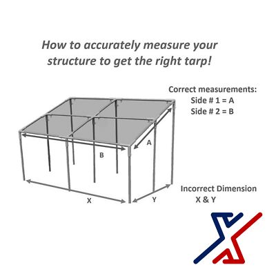 6 Mil Blue Color Heavy Duty Tarp / Canopy by X1Tools/Tarps (over 126 Sizes)