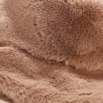 Faux Fur Bucket Hat Winter Fluffy Cap Fuzzy Warm Hat for Women Men A Black