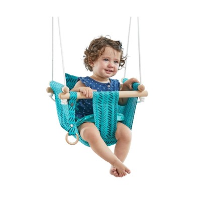 With Safety Belt, Wooden Hanging Swing Seat Chair - ...