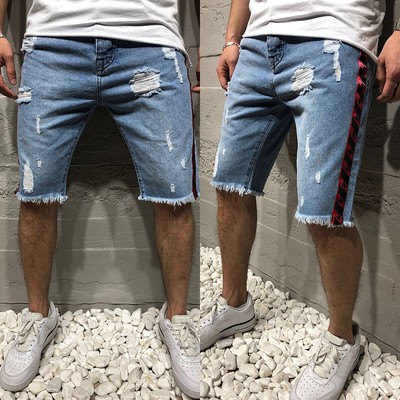 knee length denim pants
