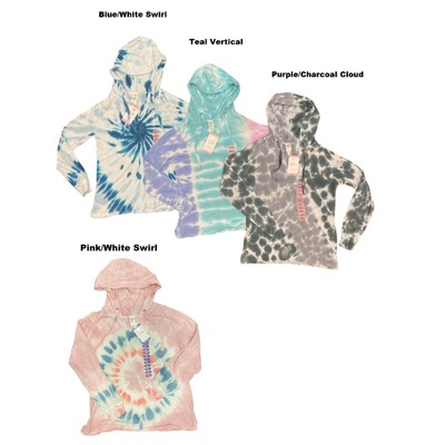 

Женская ультрамягкая толстовка с необработанным краем и принтом Tie Dye от Members Mark