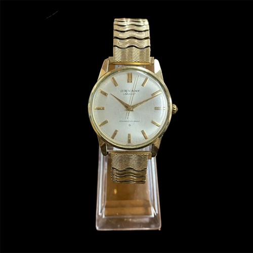SEIKO CROWN SPECIAL Dia Shock 23 Jewels All Gold Field 80