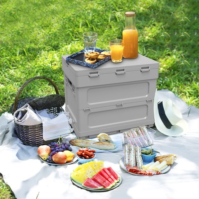 Large Capacity Multiple Folding Table Storage Container Camping Storage Garden