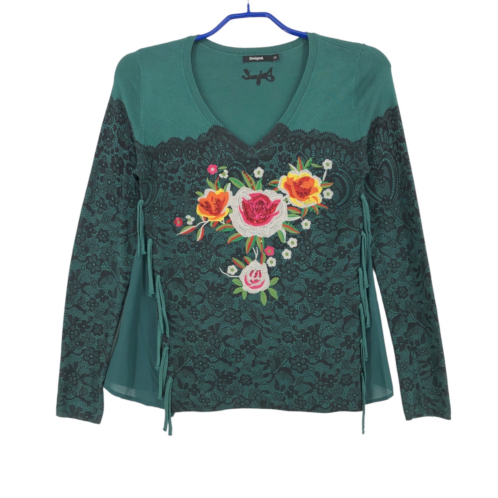 希少になる Jumper Pullover V-Neck Women DESIGUAL Sweater eBay | XS Size ジャケット・アウター