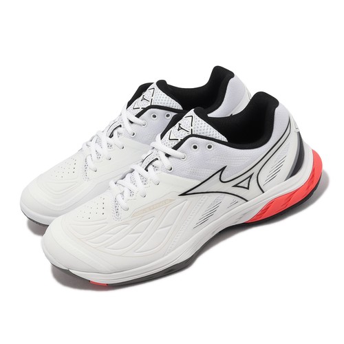 

Mizuno Wave Fang 2 Wide White Black Red Мужская спортивная обувь для бадминтона 71GA2313-21, Белый, Wave Fang 2 Wide