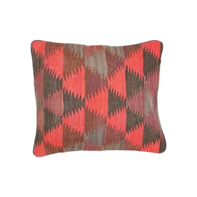 NavaRugs Kelim Kissen 41x43cm Afghan Handgewebt Wolle Kissenbezug Kilim Pillow
