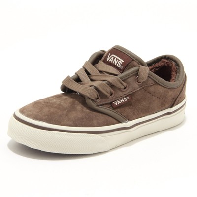 brown vans with fur on the inside