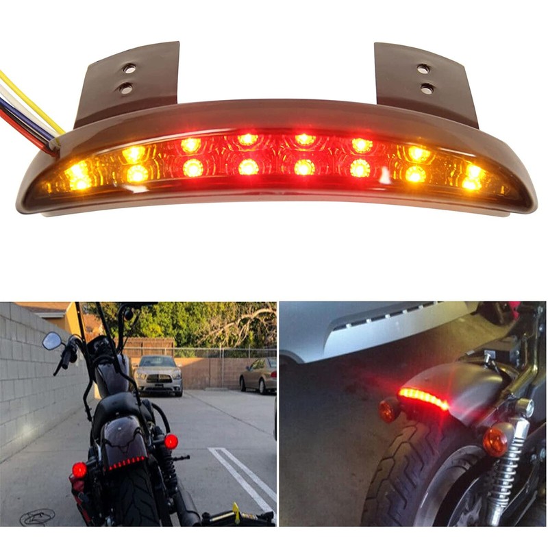 Motorcycle Brake DRL Turn Signal Rear Tail Light For Harley Dyna Glide Softail