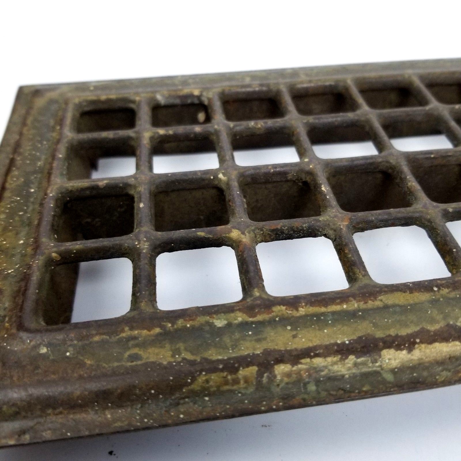 Metal Steel Floor Grate Register Vent Vintage Heating Air Conditioning HVAC