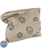 Cosmetic Bags for Women - Corduroy Cosmetic Bag Aesthetic Women Handbags Purses Smile Dots Makeup Organizer Storage Makeup Bag Girls Case Bags (A-Beige)