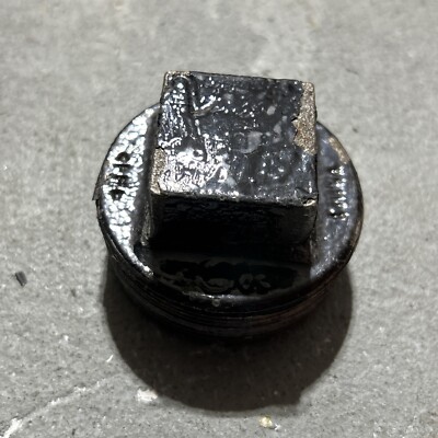 Black Threaded Galvanized Square Head Plug Steel 2''