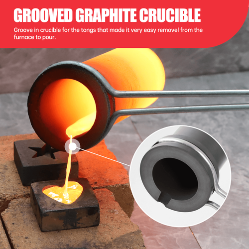 TOAUTO 3KG Metal Smelting Furnace Kit Gold Silver Refining Casting Jewelry Tool