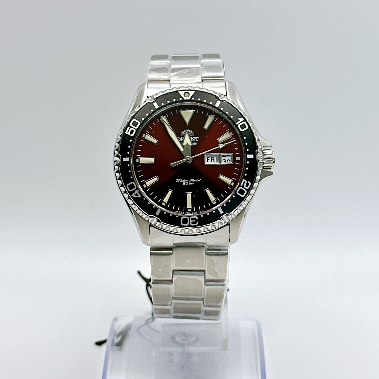 Pre-owned Orient Sports Diver Style Rn-aa0003r Red Dial Automatic Men's Watch Mechanical