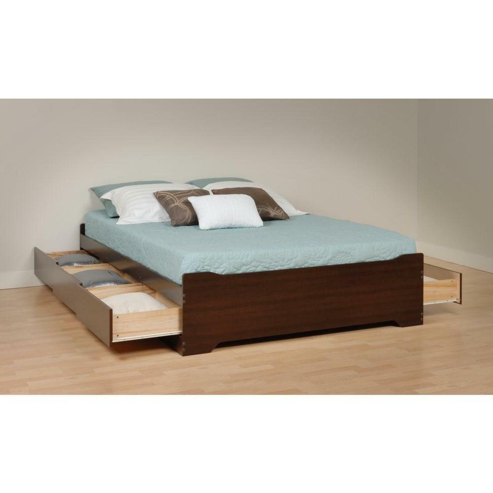 Details About Prepac Full Size Bed Drawer Storage Fremont Sy Solid Wood Espresso Furniture