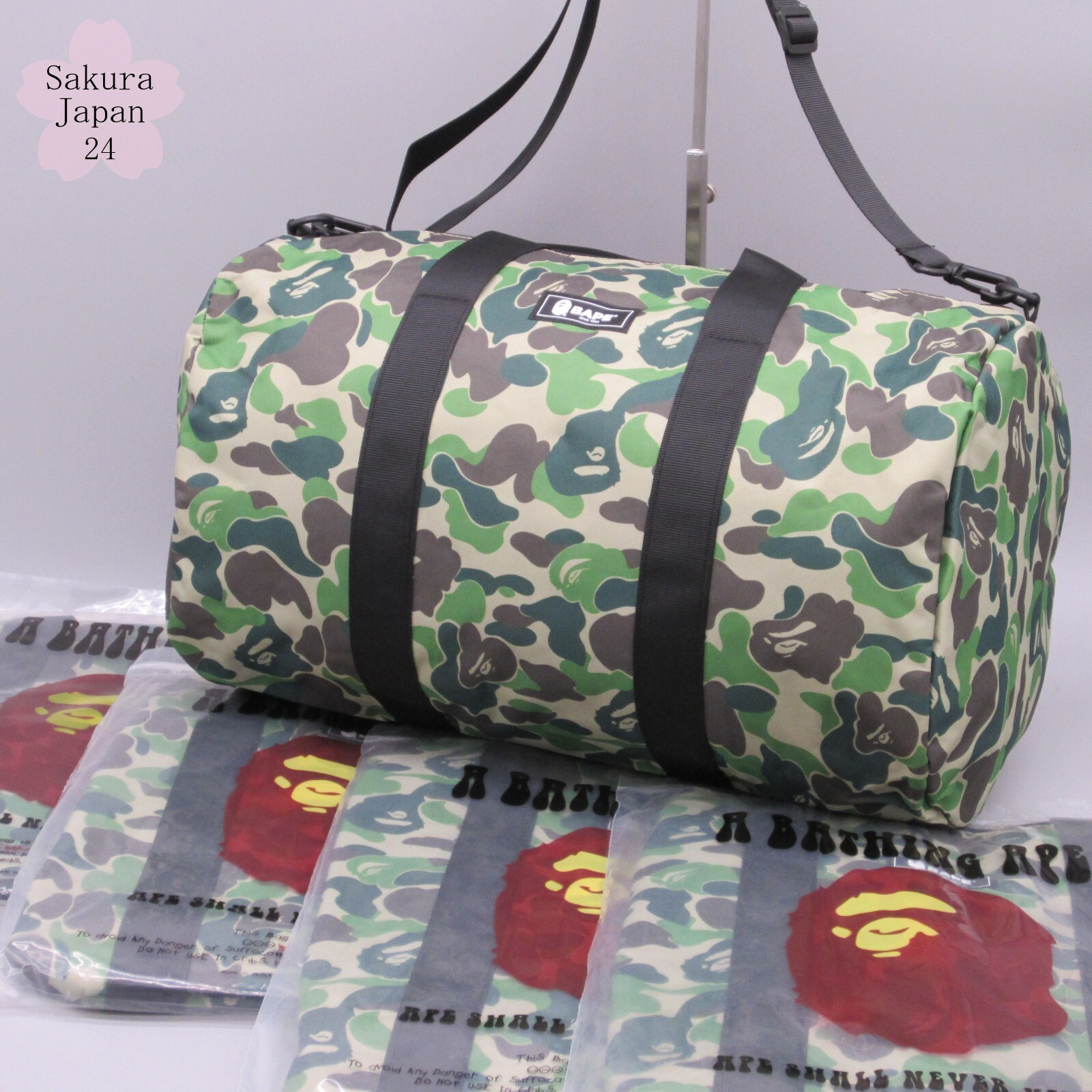 BAPE A BATHING APE／ベイプカモ　ダッフルバッグ 10 Set BAPE A Bathing Ape Duffle Bag Camo Green 2020 Spring