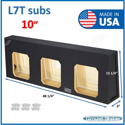 Single Cab 10'' Triple Sub Box Subwoofer Enclosure For Kicker L7T Solo Baric