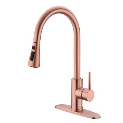 Delle Rosa Kitchen Faucet, Copper Rose Gold Kitchen Faucet, Kitchen Faucet wi...