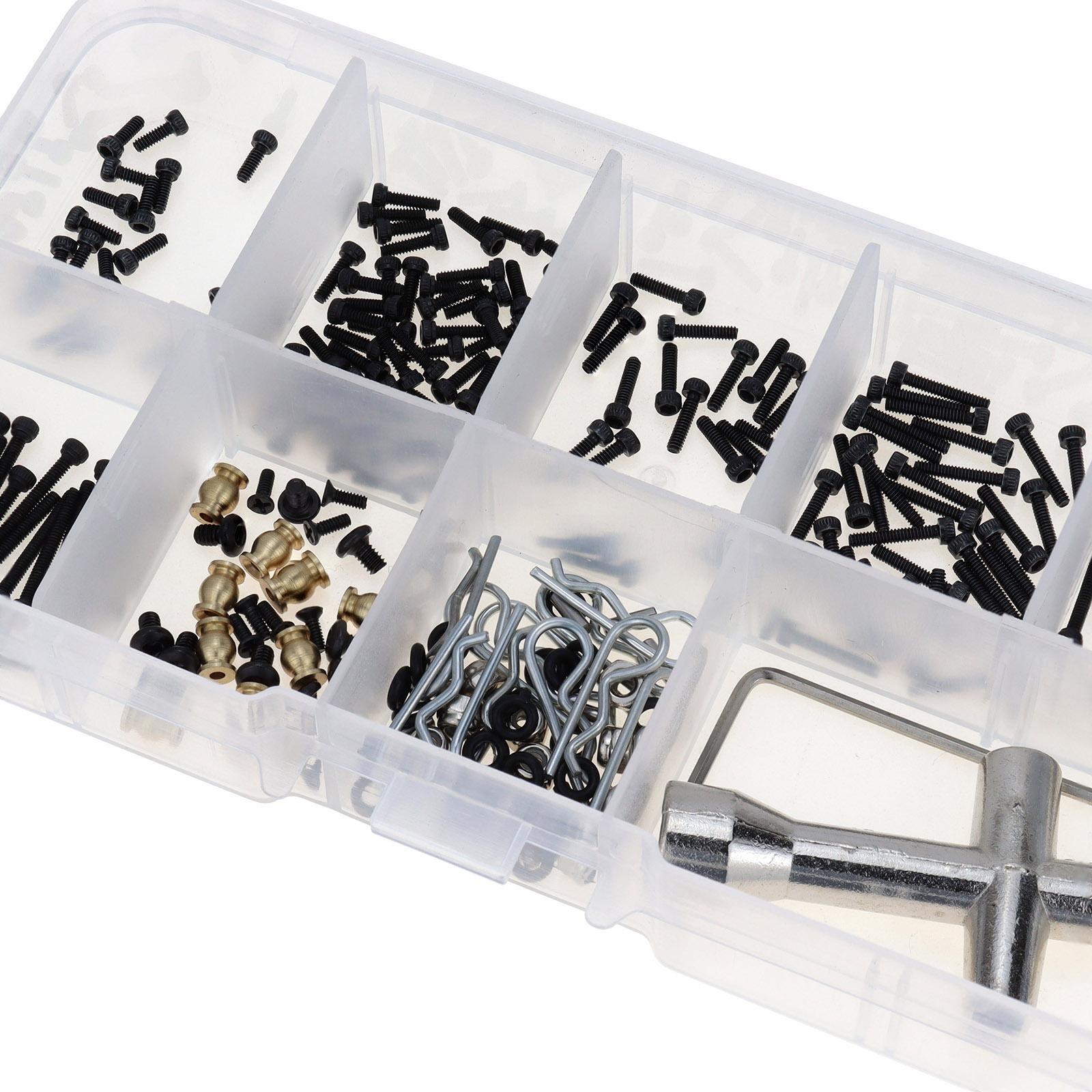252Pcs Hardware Fastener Screw Nut Wrench Kit for Axial SCX2