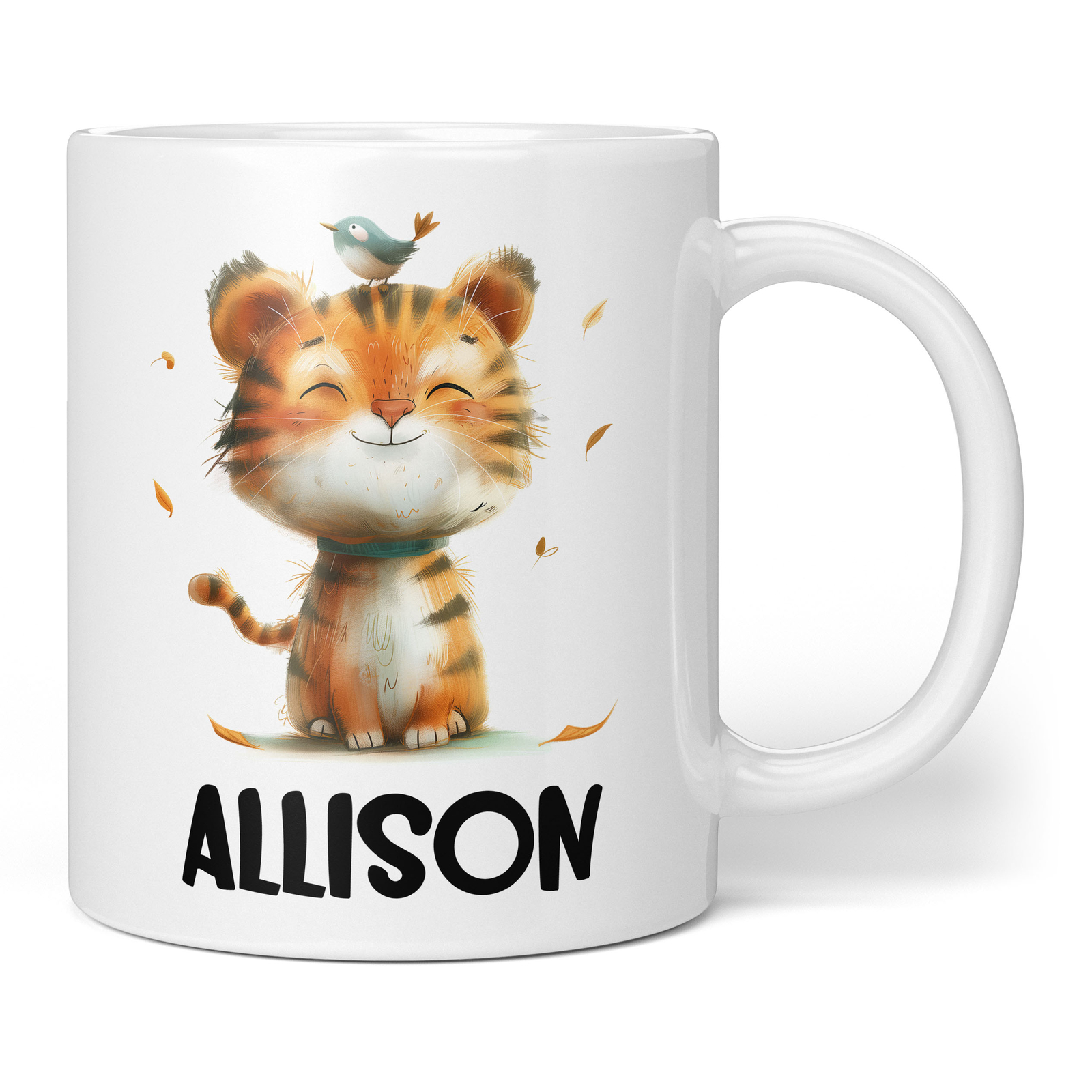 Personalised Tiger Printed Ceramic Mug – 11oz Novelty Gift – Funny Coffee Tea Cup – Dailygifts