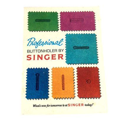 Vintage Singer Professional Buttonholer Vertical Needle ZigZag #V102878 1973