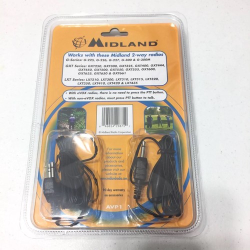 NEW Midland AVP1 2-way Radio Accessory over-the-ear Microphone Headsets #4192