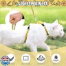 PUPTECK Adjustable Cat Harness and Leash Set Escape Proof Kitten Strap Collar for Walking Travel, Floral Pattern