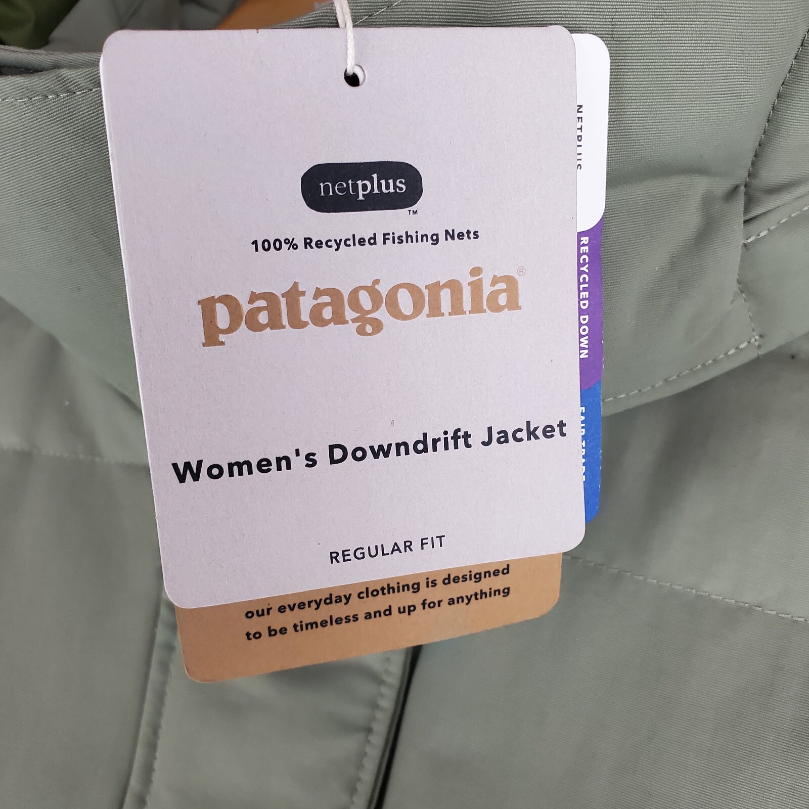 Pre-owned Patagonia $329 Womens Size 2xl 600 Down Full Zip Jacket Hooded Green Hooded