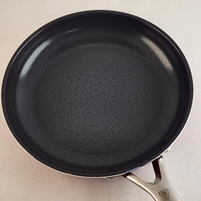Red Volcano Frying Pan 10'' Skillet Textured Ceramic Nonstick Stainless Handle