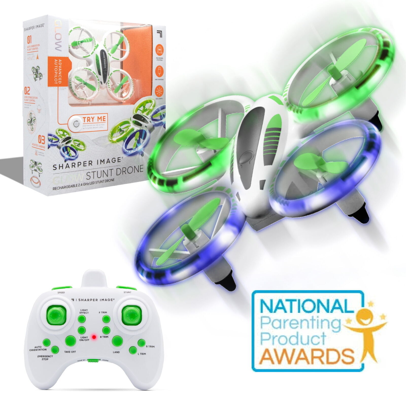 *2.4GHz RC Glow Up Stunt Drone with LED Lights FGR
