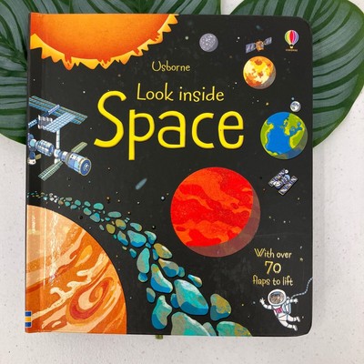 Usborne Look Inside Space Lift A Flap Science Education Childrens Hardcover Book