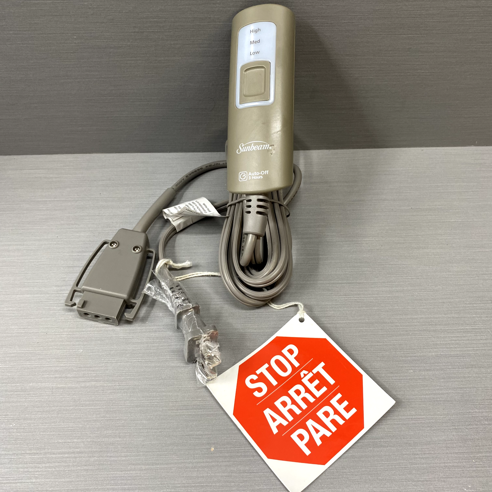 NEW Sunbeam T85B Controller Electric Blanket Throw Heat 3-Pin Cord Replacement