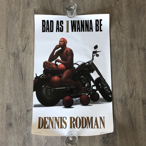 DENNIS RODMAN BAD AS I WANNA BE ORIGINAL BOOK PROMO POSTER