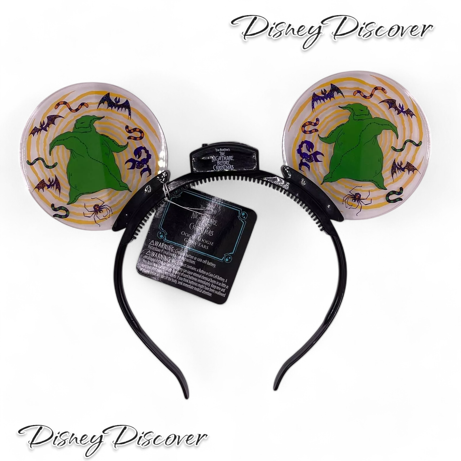 Oogie Boogie Light‑Up Mouse Ears — Disney Nightmare Before Christmas, New