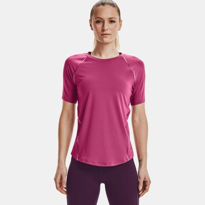 

Футболка Under Armour Rush женская, розовая кварцевая спортивная футболка, топ для спортивной одежды, Розовый